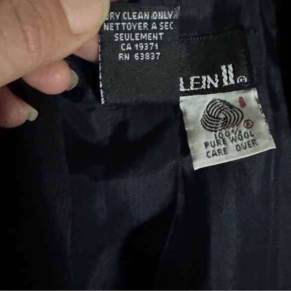 Anne Klein Vintage Union Tag Black Blazer Glitter Cuffs Size 12P Glam Old Money - Picture 3 of 11